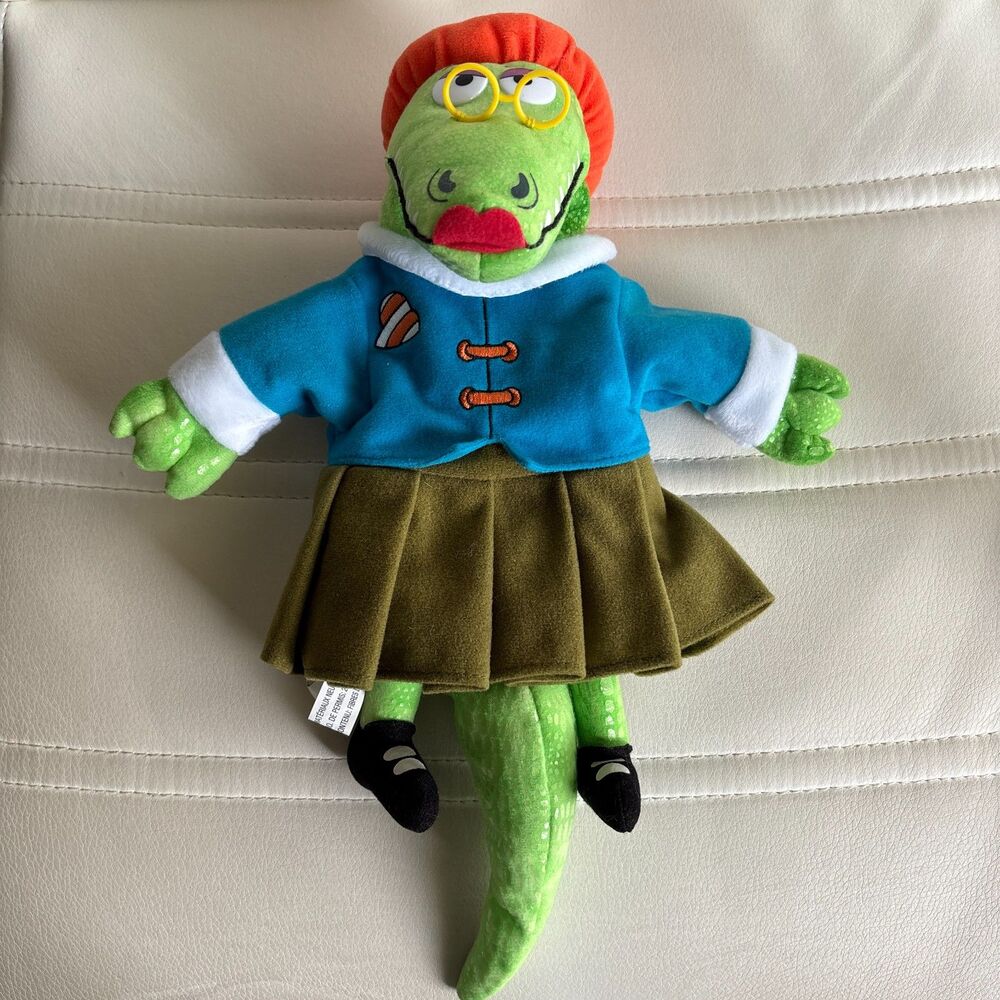 Vintage 2002 Mrs Green "Teacher Black Lagoon" Alligator Hand Puppet Animal Magic